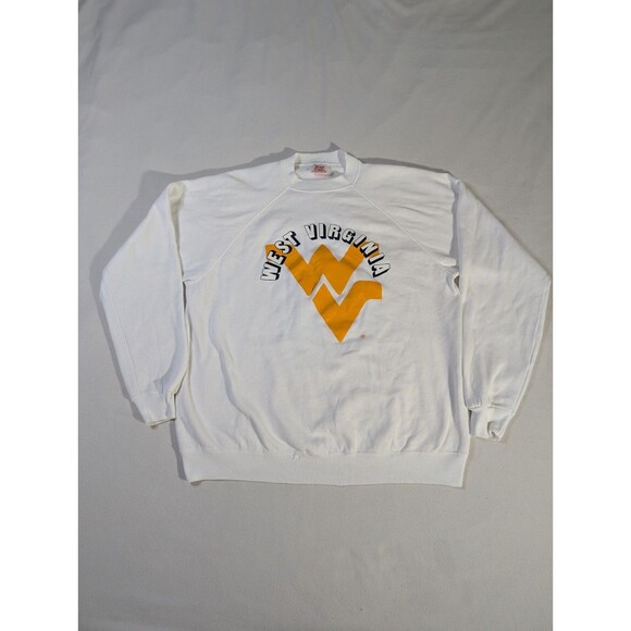 Vintage 90s Hanes West Virginia Mountaineers Sweatshirt Men XL Crewneck WVU - Picture 1 of 9